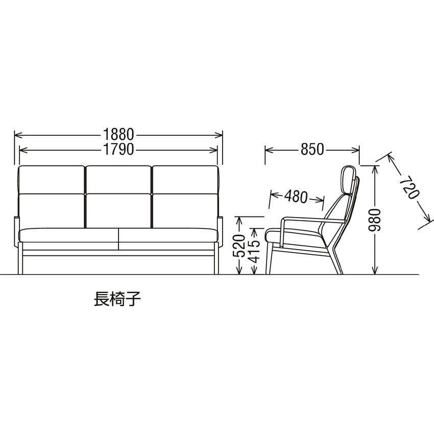 カリモク WU46モデル WU4603 WU4653 3Pソファ 三人掛け椅子 長椅子 平織布張 木製肘掛ソファ 本革張り ハイバック 日本製家具｜e-flat｜02