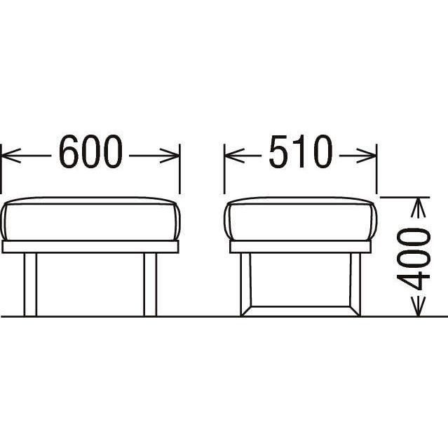 カリモク WU47モデル WU4706 WU4756 1P椅子 スツール オットマン 平織布張 ファブリック 日本製家具 | カリモク家具 | 01