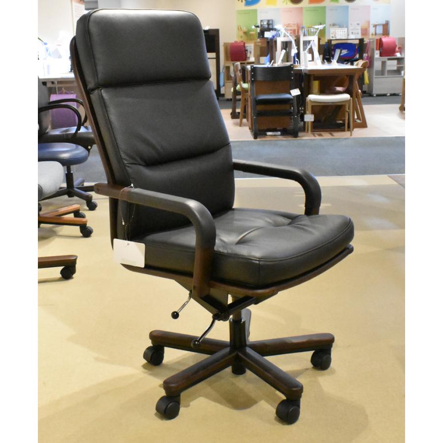 驚きの値段 karimoku☆カリモク☆デスクチェア☆本革張り☆オフィス