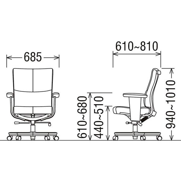 カリモク XT5830 ミドルバックリクライナー PCチェア 肘付きリクライニングデスクチェア 日本製 | カリモク家具 | 07
