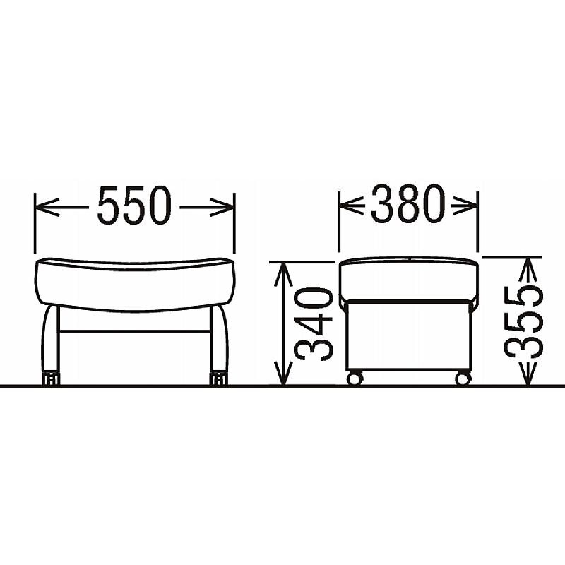 カリモク XU42モデル XU4206 1人掛け椅子 本革張1Pソファー オットマン スツール コンパクト 日本製家具の画像