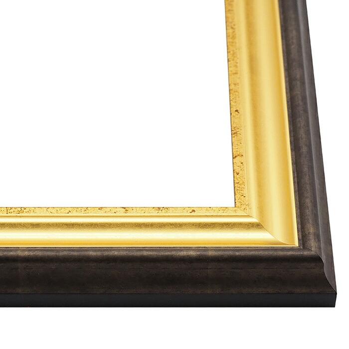 【美品:処分】F20 パールゴールド アクリル額縁 マット入り　紐付き 美品:処分】F20 パールゴールド アクリル額縁 マット入り 紐付き