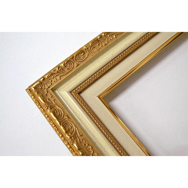 額縁専門店ないとう 油絵額縁 8200/ホワイトゴールド P12号（606×455mm
