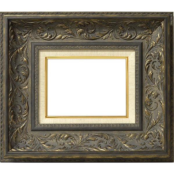 油絵額縁 8202/ブラック P8号（455×333mm）前面ガラス仕様  油彩額