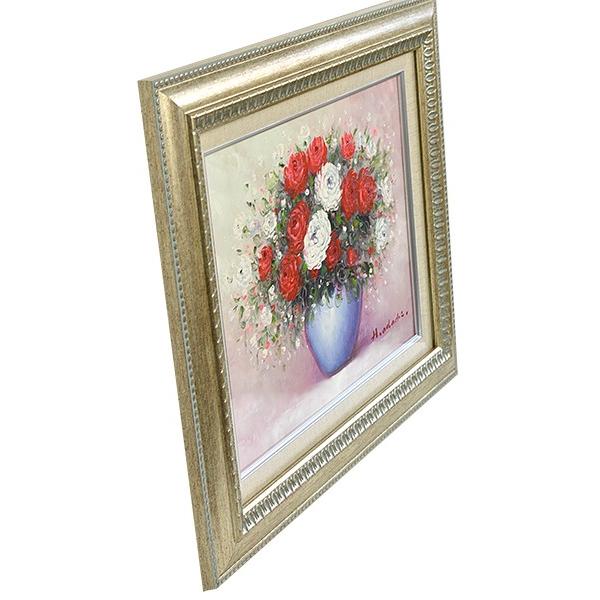 足立 弘樹 花 作品サイズ： F10（530×455mm） 大額 : 額縁専門店