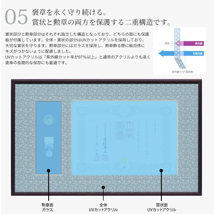 額縁専門店ないとう 国産褒章額 NHJ-03 賞状寸法：515×364mm用 褒章