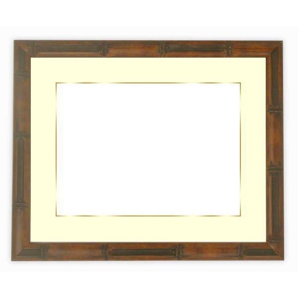 高い素材 額縁 フレーム 写真用額縁 塗装ムラ有り 竹フレーム 茶 写真全紙 560 457mm 専用 前面ガラス仕様 マット付き 金色細縁付き 肌触りがいい Blog Lonolife Com