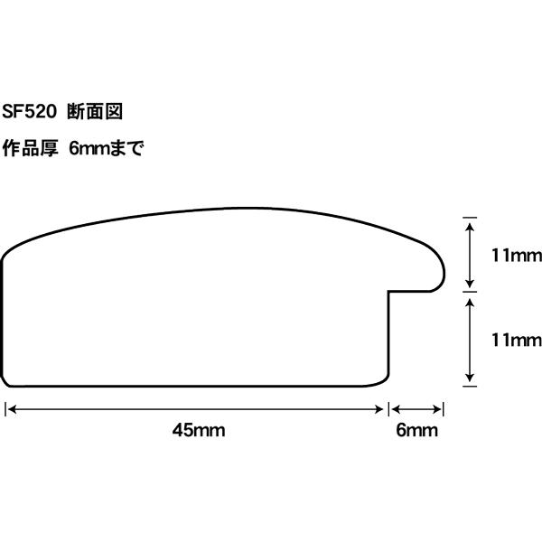 額縁 フレーム デッサン額縁 【キズ・ヘコミあり品】SF520/ゴールド インチサイズ（254×203mm） 前面ガラス仕様｜e-frame｜03