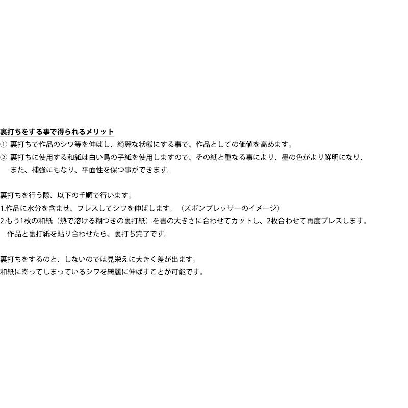 書道（和紙）や布などの作品裏打ちサービス（ドライマウント）【作品サイズのタテヨコ合計1501〜1600mm以下】｜e-frame｜04