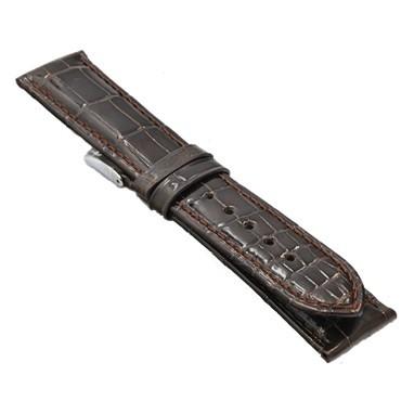 腕時計 ベルト クロコダイル ダークブラウン 時計屋復刻堂オリジナル 20mm