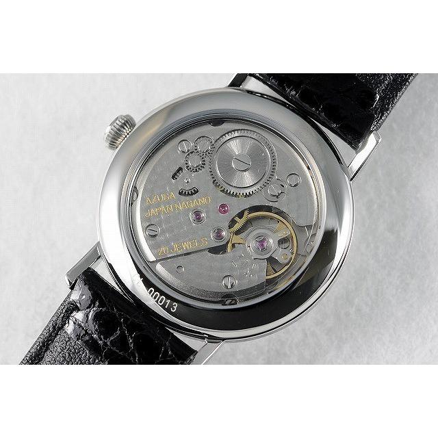 腕時計 Azusa クラシック 文字盤アンティークシルバー 黒ベルト : 時計