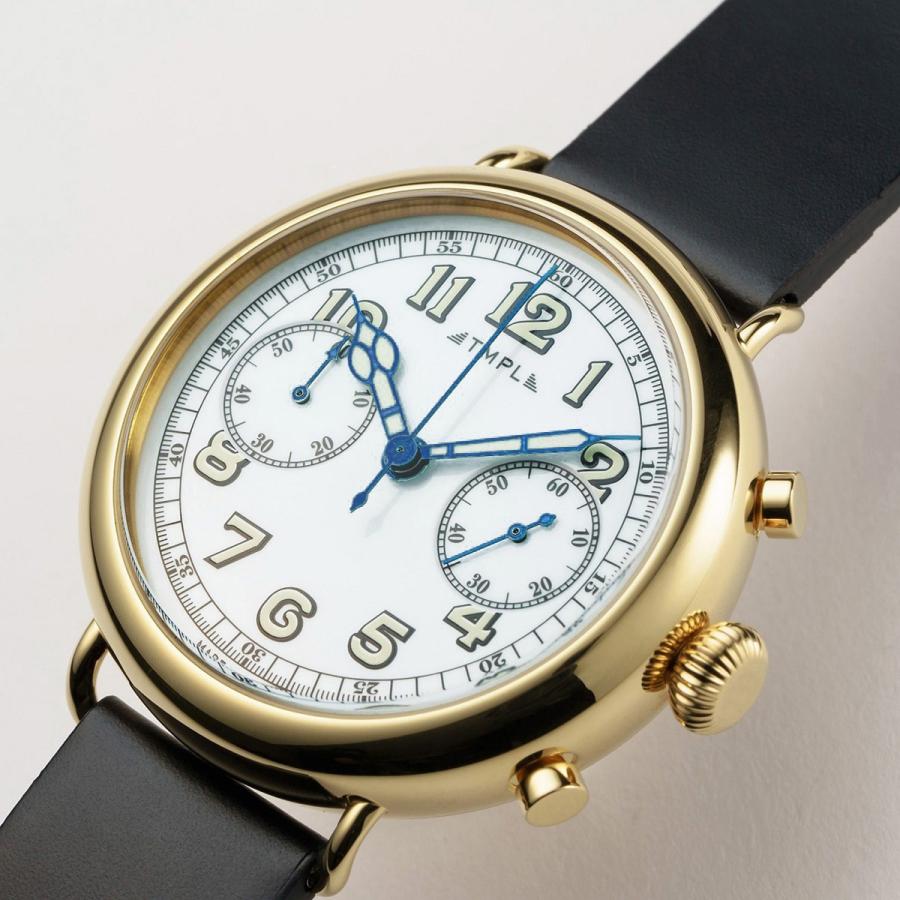 腕時計 TMPL テンプル 1910's CHRONOGRAPH ゴールド/文字盤ホワイト 1910s-CG01GW｜e-fukokudo｜02