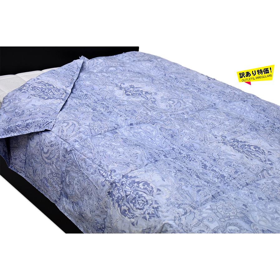 訳あり特価！西川の洗える羽毛肌掛けふとん シングルSL ブルー8RF77