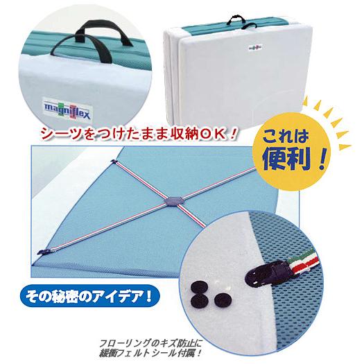 マニフレックス BOXシーツ ダブルサイズ 三つ折り専用オートマボックスシーツ magniflex｜e-futon｜02