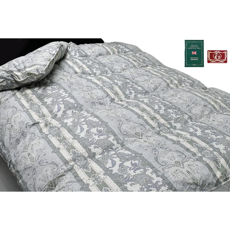 羽毛掛けふとん 英チェリバリー産ホワイトダウン90％ セミダブル : e