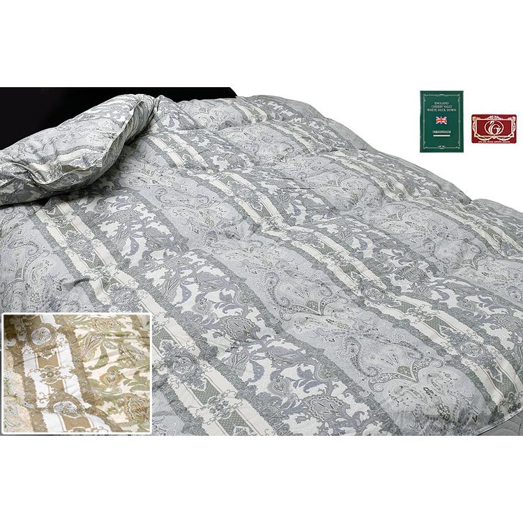 羽毛掛けふとん 英チェリバリー産ホワイトダウン90％ セミダブル : e