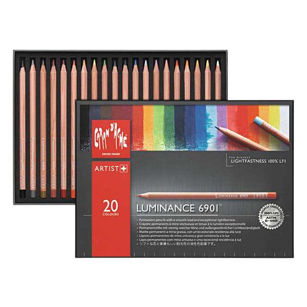 CARAN d'ACHE（カランダッシュ） ルミナンス6901 油性色鉛筆 軟芯 20色