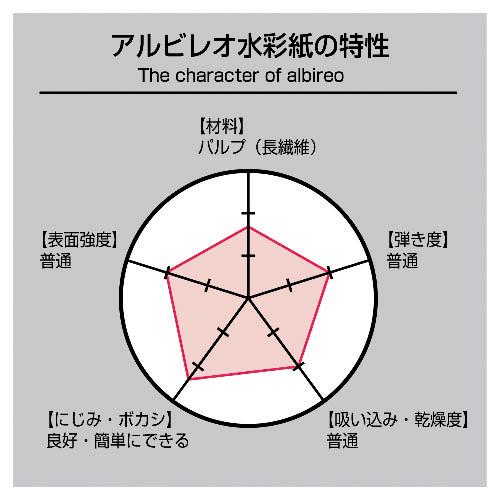 アルビレオ水彩紙 本とじ F4 並厚口 中目｜e-gazai-tougei｜03