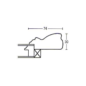 木製油縁フーガ ホワイト色フレーム アクリル 黄袋 差箱付 F12｜e-gazai-tougei｜02