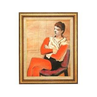 腕を組んで座る軽業師（ピカソ） P10号 : 陶芸.com e-画材.com Yahoo