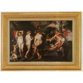 ルーベンス、【パリスの審判】、希少豪華画集画、新品高級額・額装付、大判、状態良好 ルーベンス、【パリスの審判】、希少豪華画集画、新品高級額・額装付