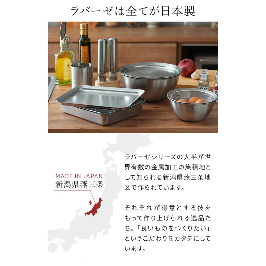 la base（ラバーゼ） ステンレス ボウル（小）＆丸ざる（小）2点セット