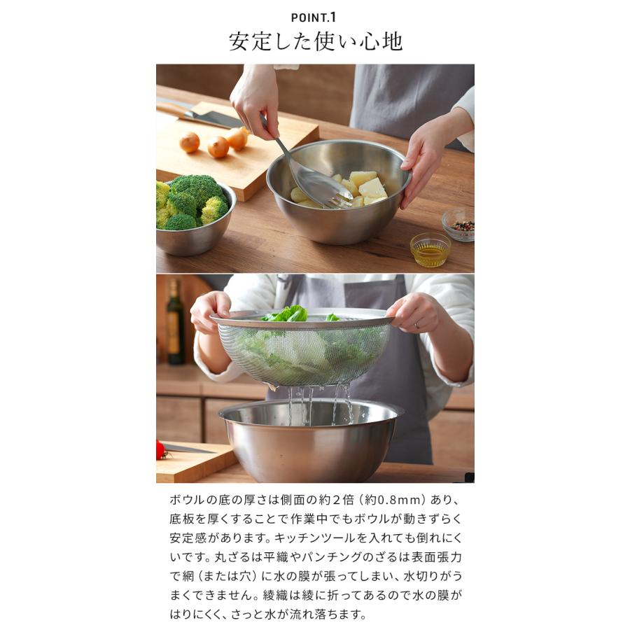 ラバーゼ　ステンレスボウル小　ステンレスボウル大　丸ザル小　丸ザル大　4点セット 楽天市場】ラバーゼ ざる ボウル セット la base ステンレス丸型