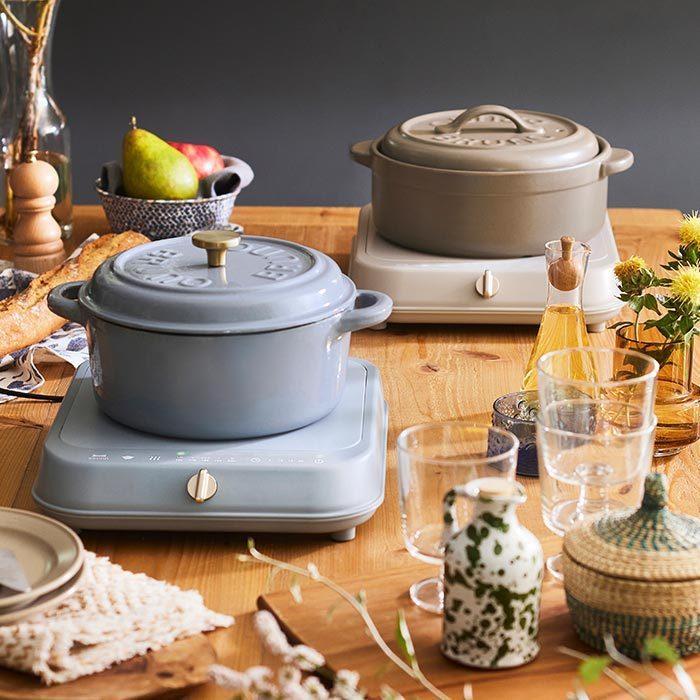 ブルーノ BRUNO IHクッキングヒーター 鋳物ホーローポットセット BRUNO IHクッキングヒーター