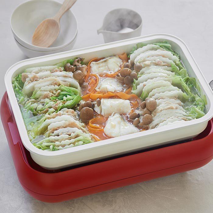 レコルト⭐︎ホットプレート&たこ焼きプレート&セラミックスチーム深鍋 特別セット recolte（レコルト） ホットプレート用 セラミックスチーム深鍋 RHP