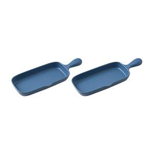 ハーフグリルプレート 2枚 セット グリルパン 耐熱陶器 電子レンジ 直