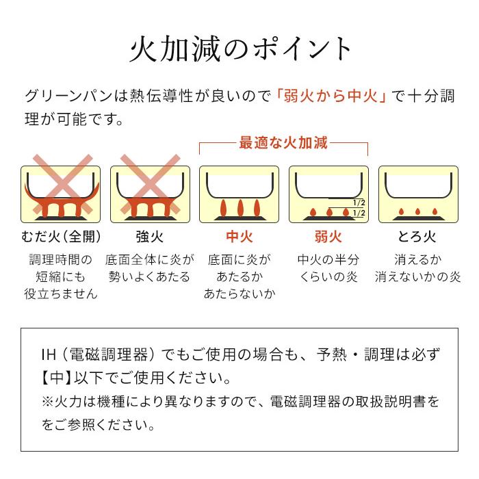 グリーンパン メイフラワー フライパン 26cm 深型 軽い ih 対応 無害 ウッドハンドル ダイヤモンドコートの画像