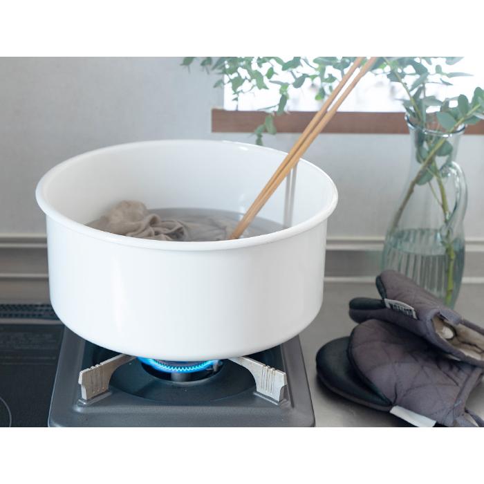 野田琺瑯（noda horo） 洗い桶 楕円 8L 日本製 白 琺瑯 ホーロー