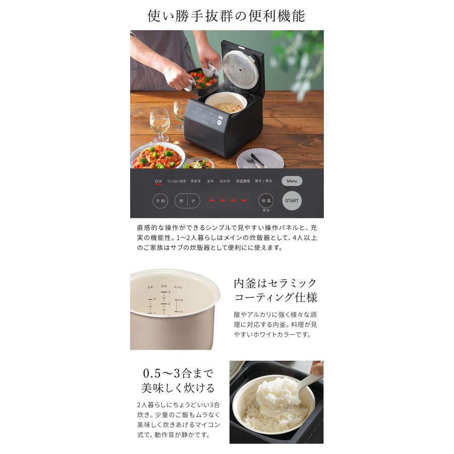 recolte レコルト クッキングライスクッカー RCR-2 炊飯器 3合