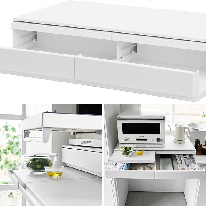 tower ツーウェイキッチン家電下引き出し＆スライドテーブル タワー