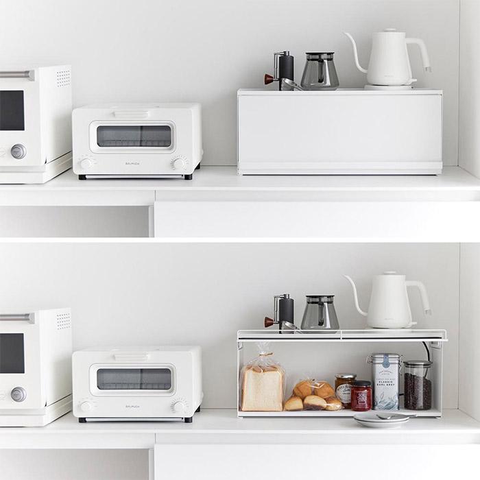 tower 前が開くキッチンカウンター上収納ラック タワー D15 奥行15cm