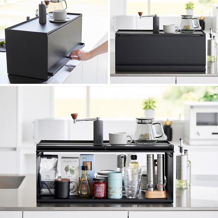 山崎実業　tower キッチンラック　キッチン奥収納　鍋置き　棚　カウンター 楽天市場】特典付き［ キッチンコーナーラック タワー ］山崎