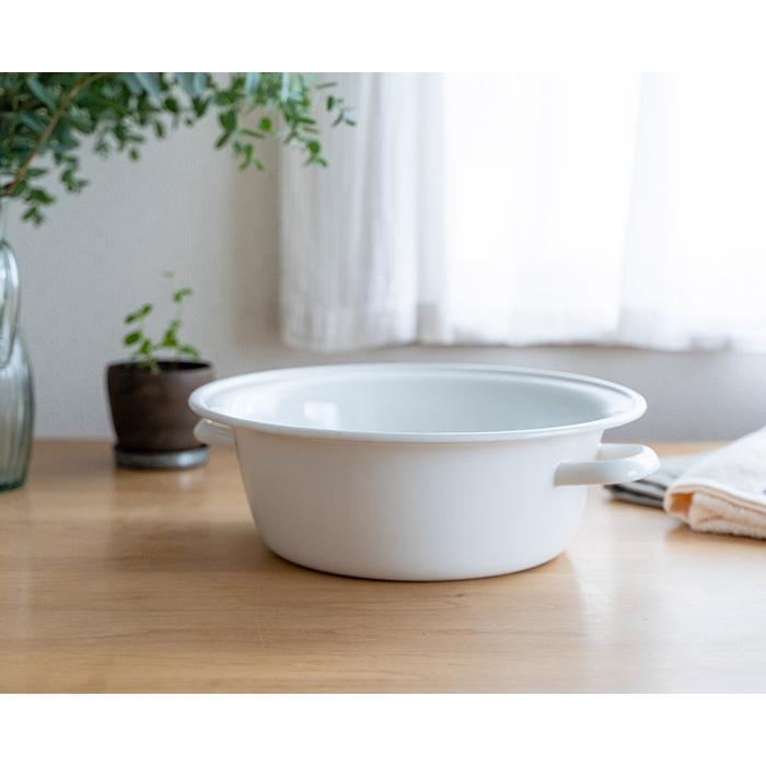 野田琺瑯（noda horo） たらい 10L 琺瑯 ホーロー ハンドル付き バケツ