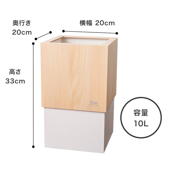 ヤマト工芸 ゴミ箱 ダブルキューブ シンプル 日本製 10L 10リットル