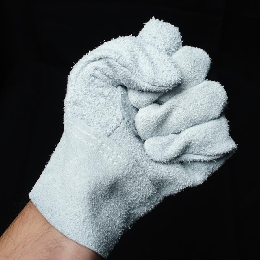 ACE（作業用品） 作業手袋 牛床背縫い 120双 牛床革 革手袋 作業用