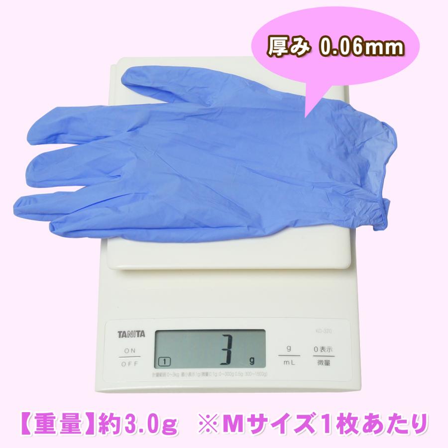 ACE ニトリル手袋 薄手 20箱2000枚 パウダーフリー食品衛生法 使い捨て