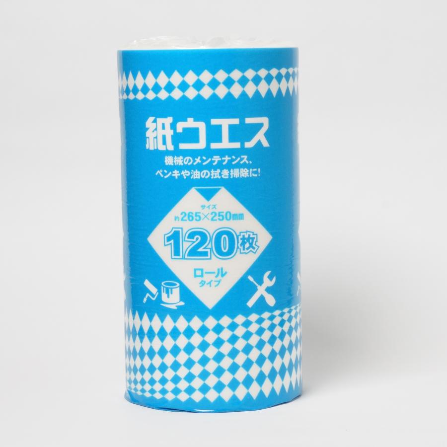 ACE 紙ウエス ペーパーウエス ロールタイプ 265mm×250mm 120枚×12巻