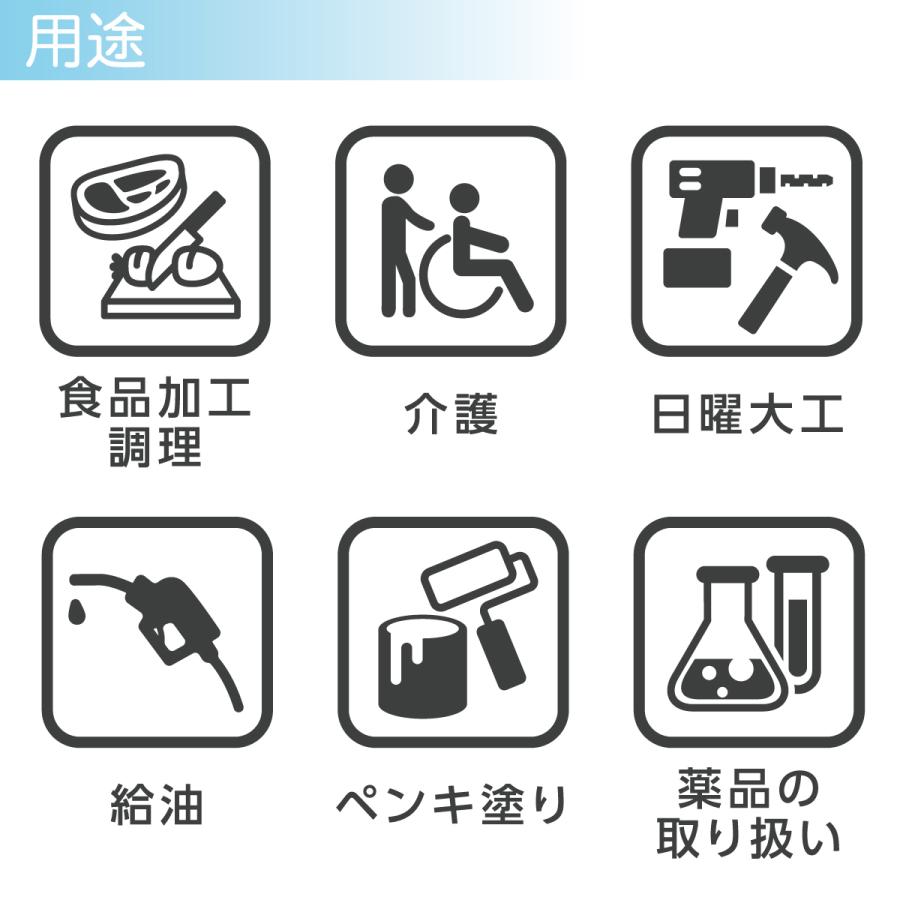 ポリエチレン手袋 40箱 4000枚入り 1箱176円 使い捨て手袋 介護 食品衛生法適合 ぴったりフィット 厚手 SS S M L 使い切り手袋 デイサービス 左右兼用｜e-gunte｜08