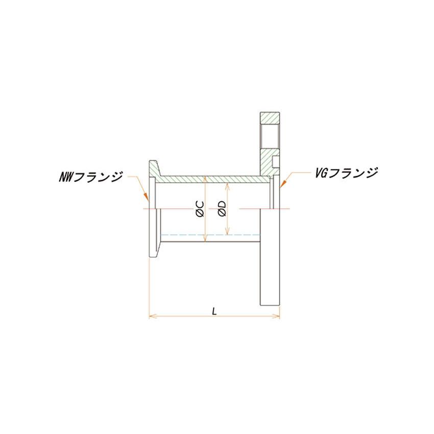 cosmotec　規格変換ニップル　NW16　VG25NI