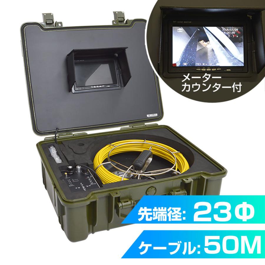 サンコー CARPSCA51 配管用内視鏡スコープpremier50Mメーターカウンター付き