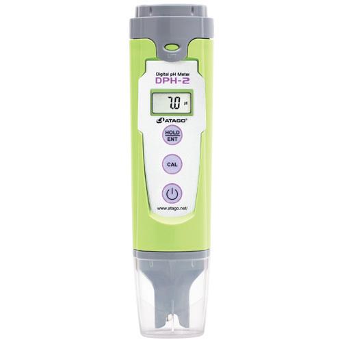 (在庫限りで販売終了) アタゴ DPH-2 デジタルpHメータ ペン型 食品 飲料 土壌 水耕栽培 水溶性切削油 洗浄液 廃液 導電率測定