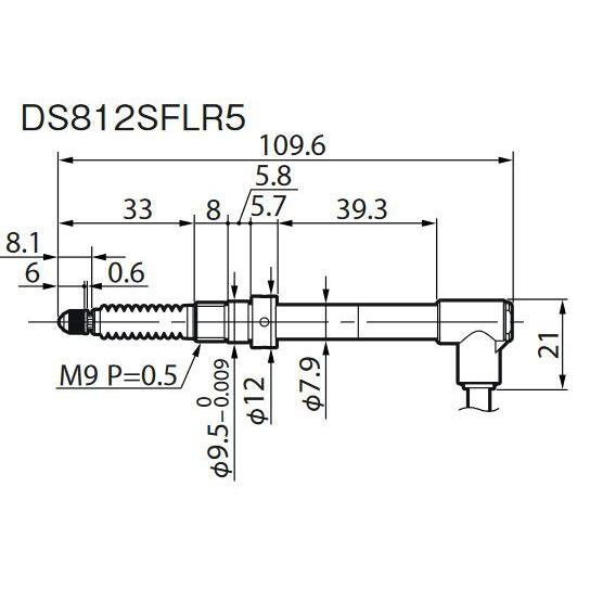 マグネスケール DS812SFLR5 USB対応デジタルゲージ 測定範囲：12mm フランジライトアングル USBゲージ 接触式変位センサー