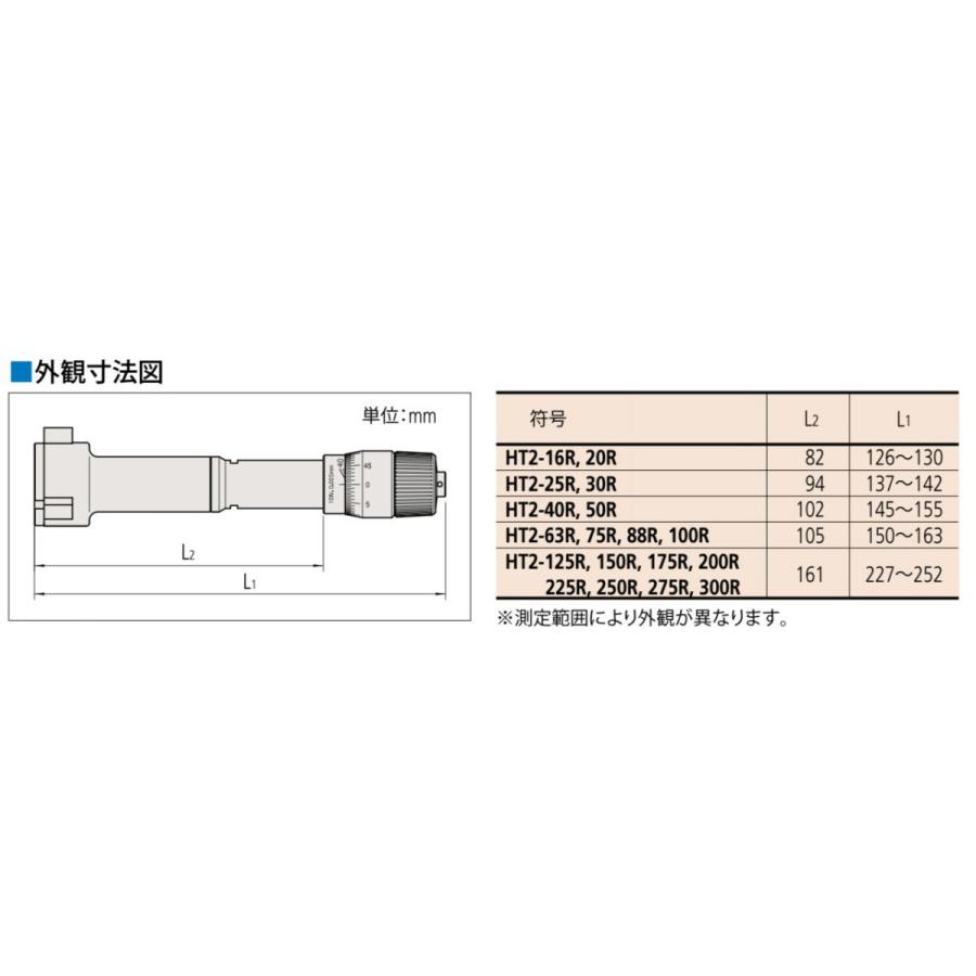 ミツトヨ（Mitutoyo） 368-766 HT2-25R II形ホールテスト 3点式内側
