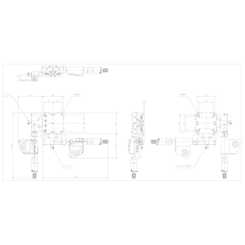 中央精機 ハイグレード XYステージ 60×60 LD-6042-CR6