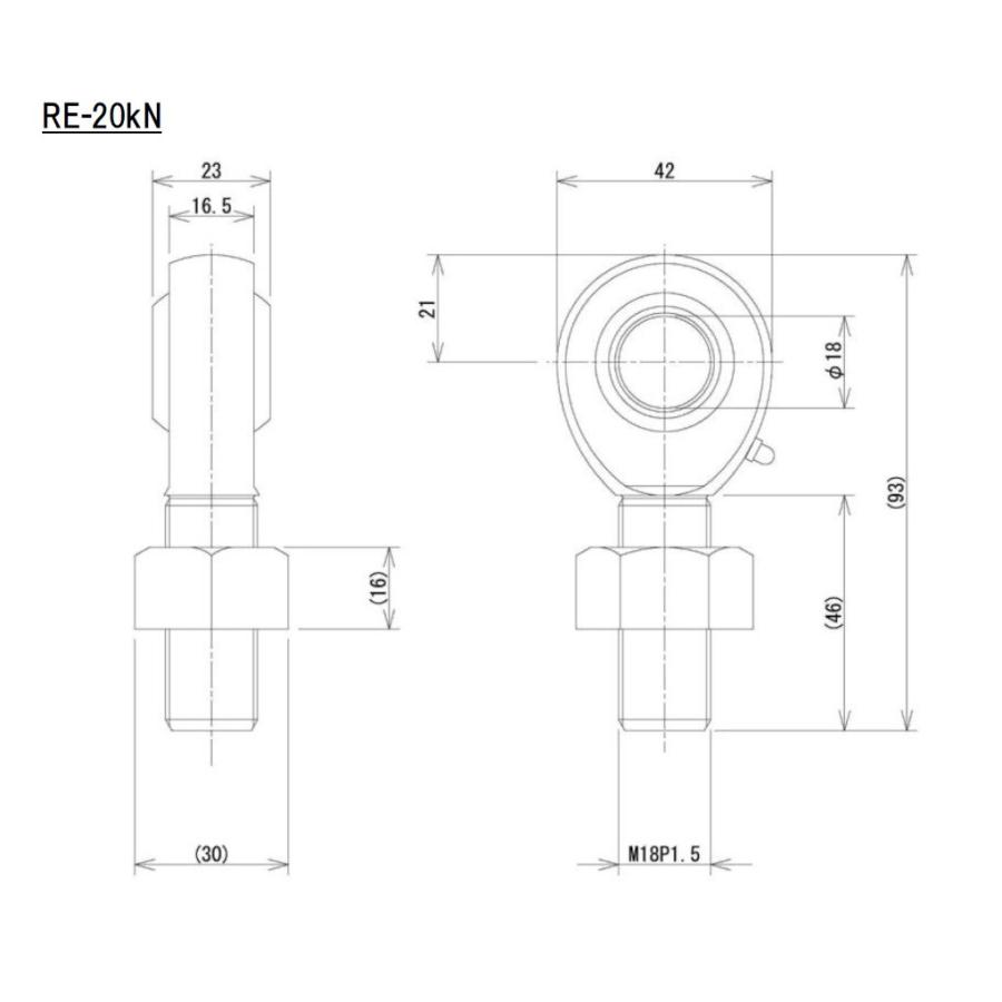 通常在庫品 イマダ RE-20kN ロードセル用アイボルト ロッドエンド[シャフト用] IMADA