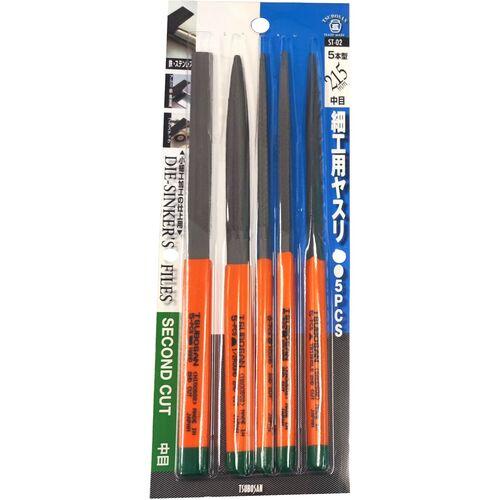 TSUBOSAN（ツボサン） ST-02 細工用ヤスリ 5本型 5種セット BP入り